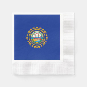 New Hampshire Statlig flagga Design Pappersservett