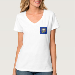 New Hampshire Statlig flagga Design T Shirt