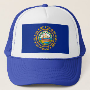 New Hampshire Statlig flagga Design Truckerkeps