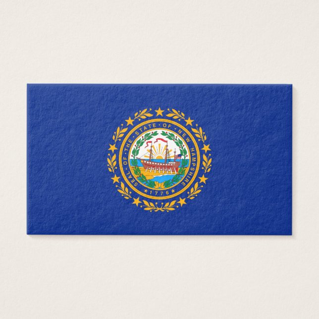 New Hampshire Statlig flagga Design Visitkort (Framsidan)