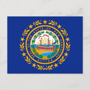 New Hampshire Statlig flagga Design Vykort