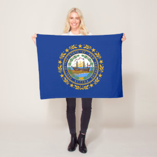 New Hampshire Statlig flagga Fleecefilt