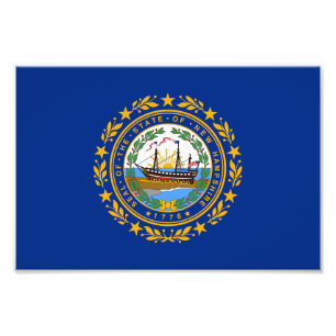 New Hampshire Statlig flagga Fototryck
