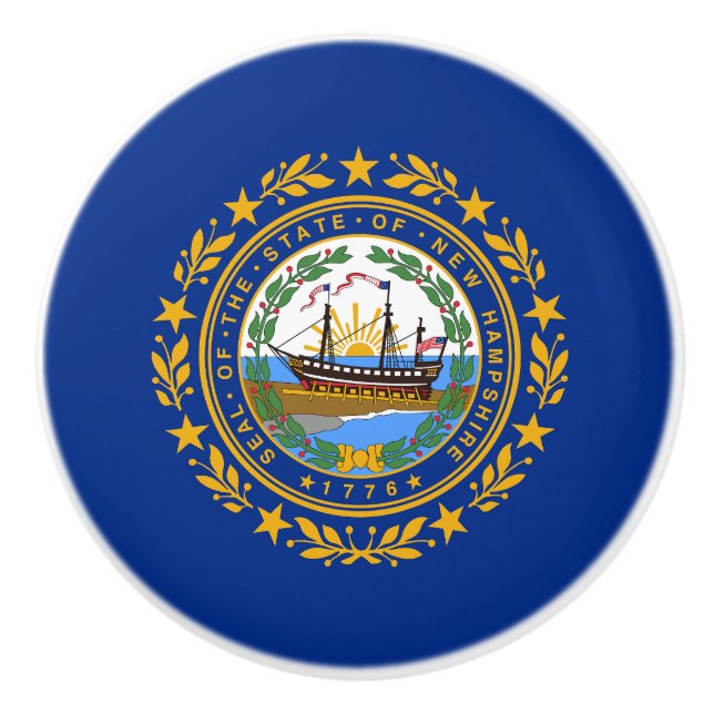 New Hampshire Statlig flagga Knopp (Framsidan)