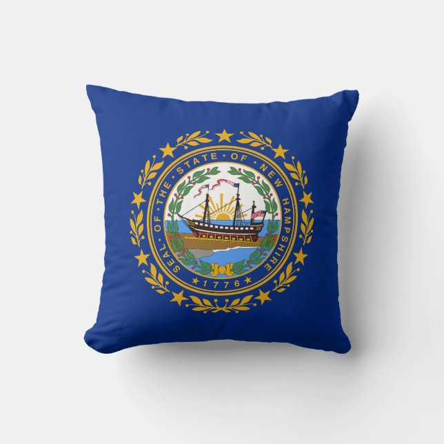 New Hampshire Statlig flagga Kudde (Framsida)