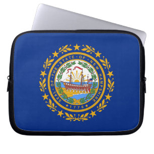 New Hampshire Statlig flagga Laptop sleeve