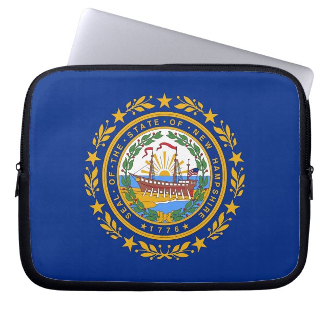 New Hampshire Statlig flagga Laptop sleeve (Framsidan)
