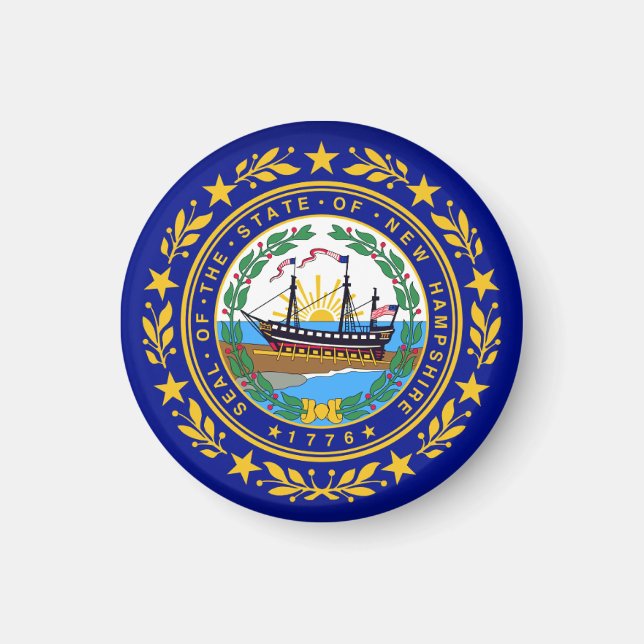 New Hampshire statlig flagga Magnet (Framsidan)