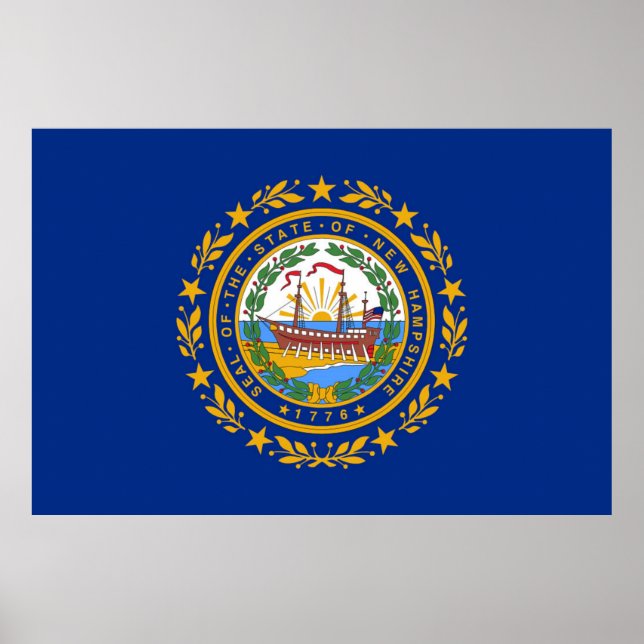 New Hampshire statlig flagga Poster (Framsidan)