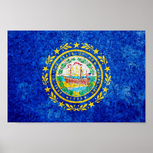 New Hampshire Statlig flagga Poster (Framsidan)