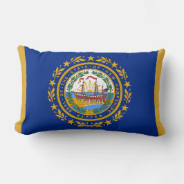 New Hampshire Statlig flagga Print Patriotic Lumbarkudde