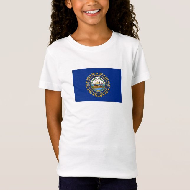 New Hampshire Statlig flagga T Shirt (Framsida)