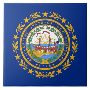 New Hampshire Statlig flagga Tile Kakelplatta