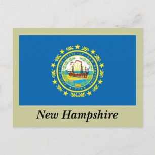 New Hampshire Statlig flagga Vykort