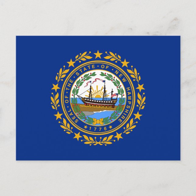 New Hampshire Statlig flagga Vykort (Framsida)