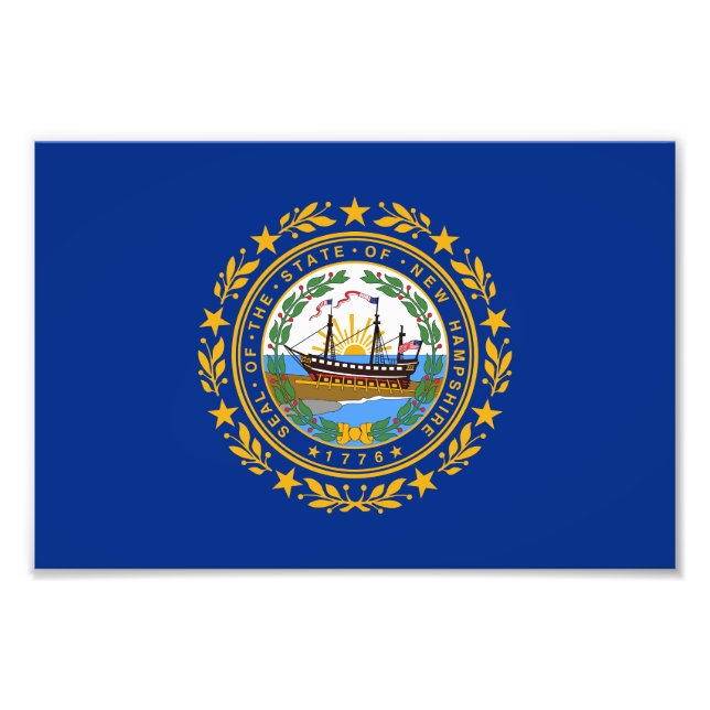 New Hampshire statsflagga Fototryck (Framsidan)