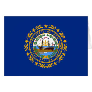 New Hampshire statsflagga Hälsningskort