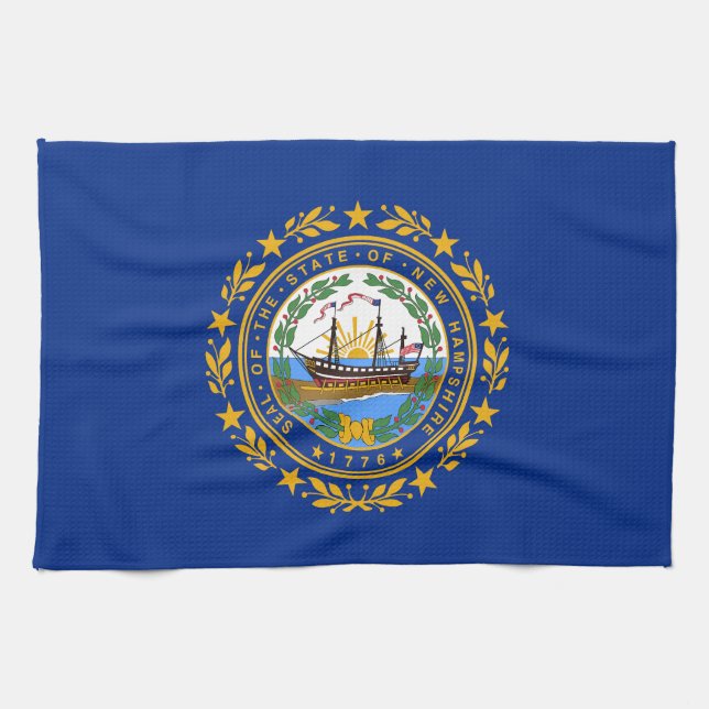 New Hampshire statsflagga Kökshandduk (Horisontell)