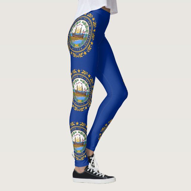 New Hampshire statsflagga Leggings (Höger)