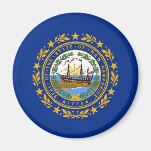 New Hampshire statsflagga Magnet