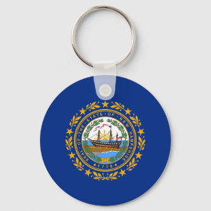 New Hampshire statsflagga Nyckelring