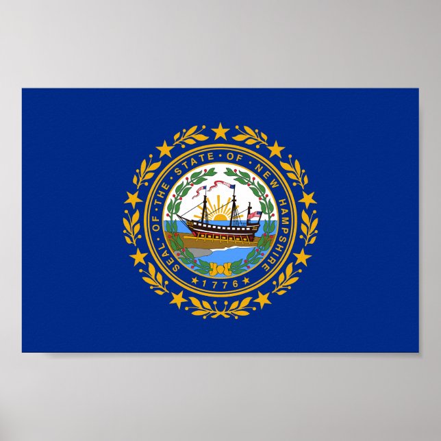 New Hampshire statsflagga Poster (Framsidan)