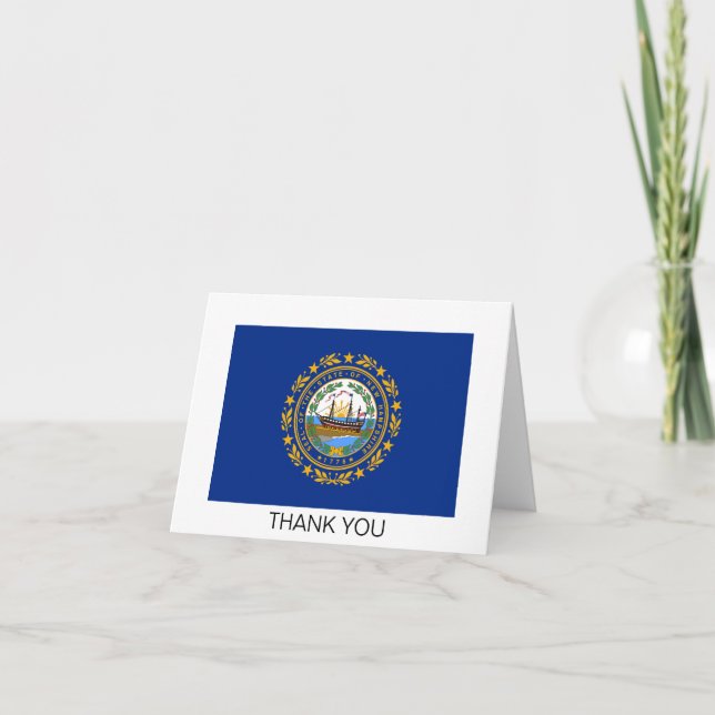 New Hampshire statsflagga Tack Kort (Framsida)