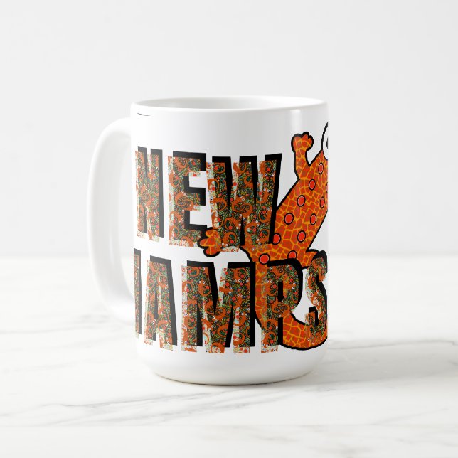 New Hampshire Statssymbol Rödfläckig vattensalaman Kaffemugg (Framsida vänster)