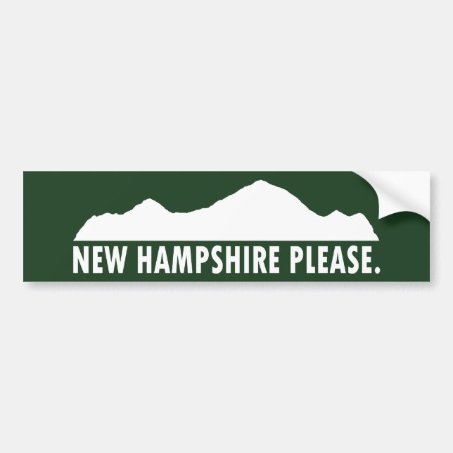 New Hampshire, tack Bildekal (Framsidan)
