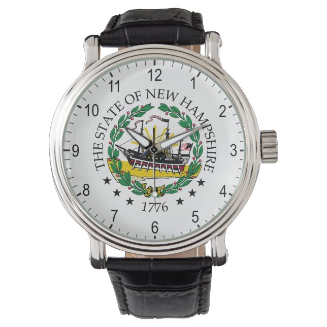 New Hampshire-tecken Armbandsur (Framsida)