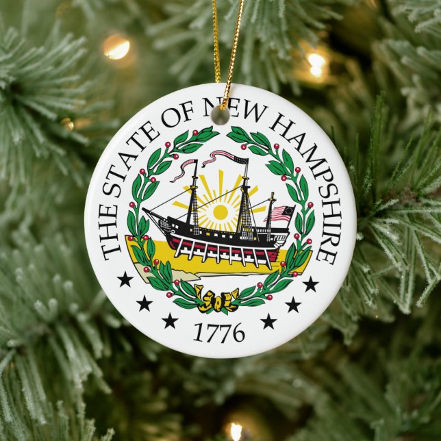 New Hampshire-tecken Julgransprydnad Keramik (Träd)