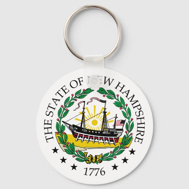 New Hampshire-tecken Nyckelring (Framsida)