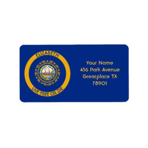 New Hampshire The Granite State Personlig Flagga Adressetikett