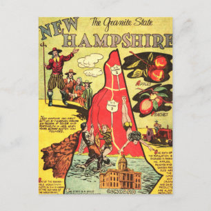 New Hampshire the Granite State Vykort