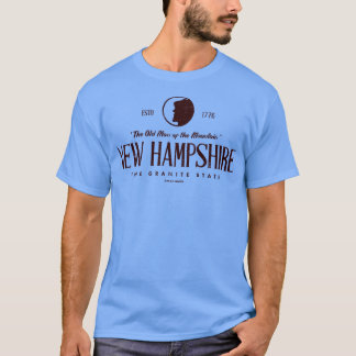 New Hampshire The Old Man of the Mountain Brown T Shirt