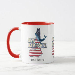 New Hampshire United Stater Retro State Karta Mugg
