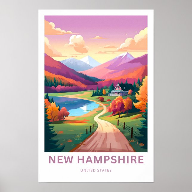 New Hampshire United Stater Travel Poster (Framsidan)