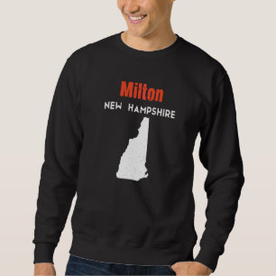 New Hampshire Usa Delstat Amerika Resa Milton   Lång Ärmad Tröja