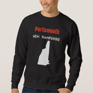 New Hampshire Usa Delstat Amerika Resa Portsmouth Lång Ärmad Tröja