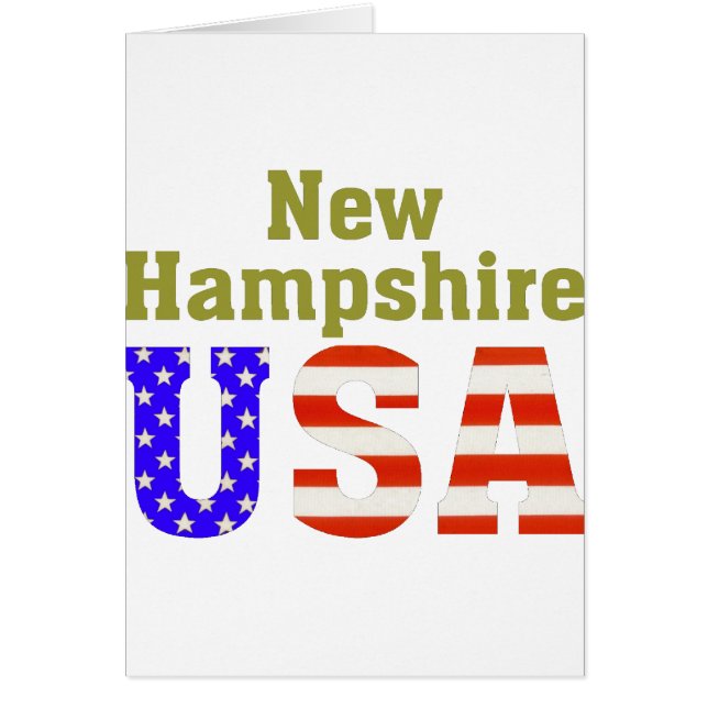 New Hampshire USA! Hälsningskort (Framsidan)