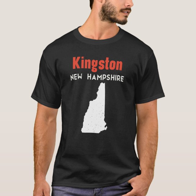 New Hampshire Usa State America Travel Kingston T Shirt (Framsida)