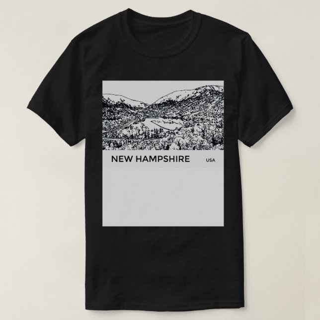 New Hampshire USA T Shirt (Design framsida)
