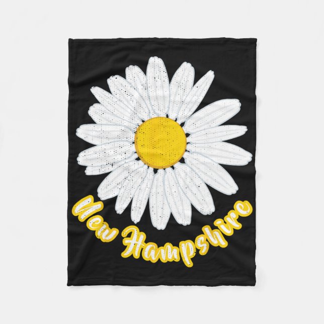 New Hampshire Vacation Flower Meadow Daisy Petals  Fleecefilt (Framsidan)