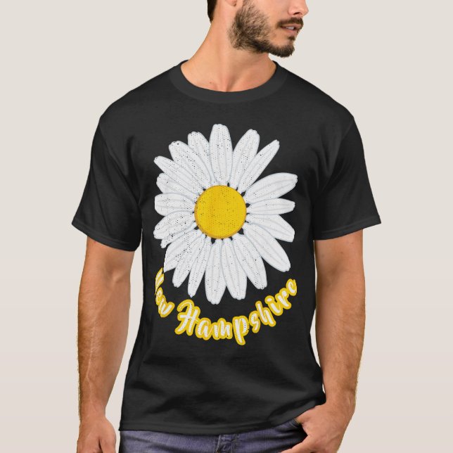New Hampshire Vacation Flower Meadow Daisy Petals  T Shirt (Framsida)