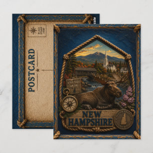New Hampshire Vintage Resa Vykort