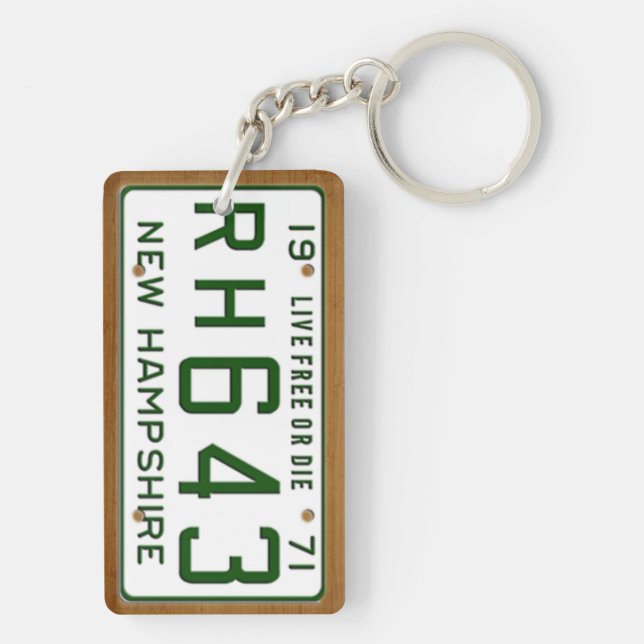 New Hampshire vintageregistreringsskylt 1971 (Baksidan)