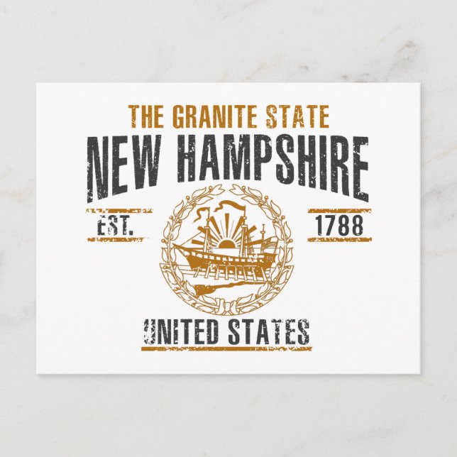 New Hampshire Vykort (Framsida)