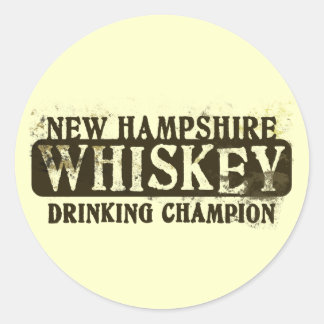 New Hampshire Whiskey Drinking Champion Runt Klistermärke