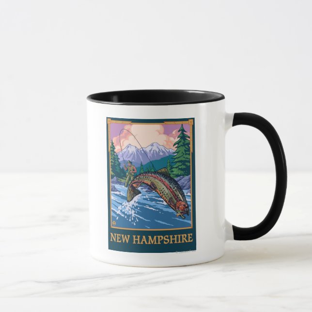 New HampshireAngler Fisherman Scene Mugg (Höger)