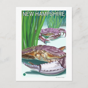 New HampshireCrab och Fisherman Vykort